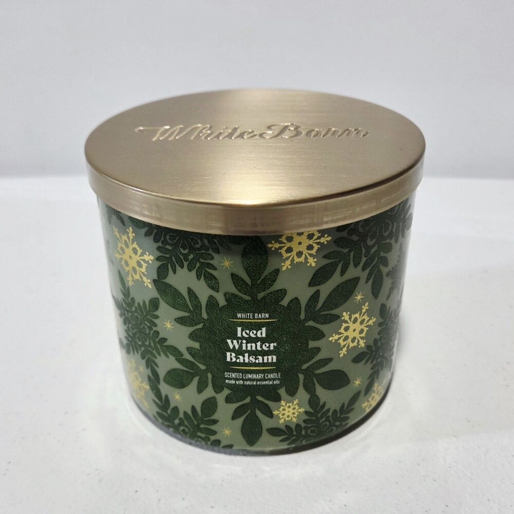 Bath & Body Works Iced Winter Balsam 3-Wick Candle 14 oz. New